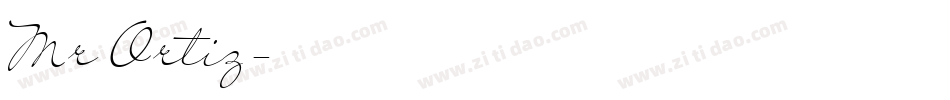 Mr Ortiz字体转换